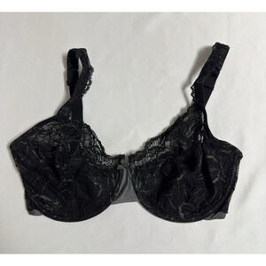 Bali Lace Desire Underwire Bra Women's 36DD Charcoal Style 6543